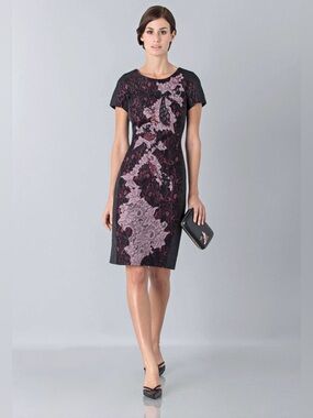 Antonio Marras Women Black Floral Embroidery Sheath Dress Size XS Italy Cocktail